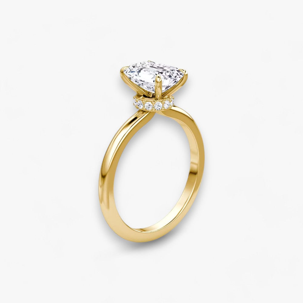 JOIE (Emerald natural diamond yellow gold without pave)