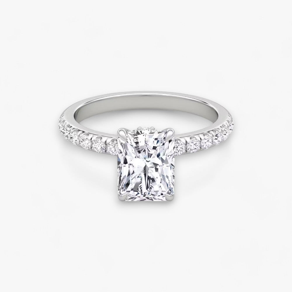 JOIE (Radiant Natural Diamond Platinum with Pave)