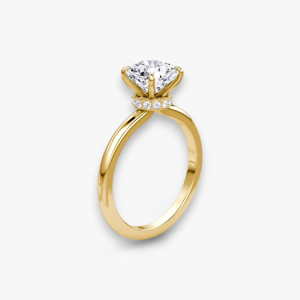 JOIE (Cushion natural diamond yellow gold without pave)