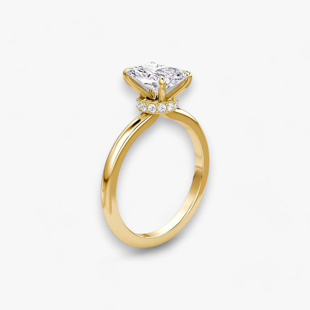 JOIE (Radiant natürlicher Diamant Gelbgold ohne Pave)