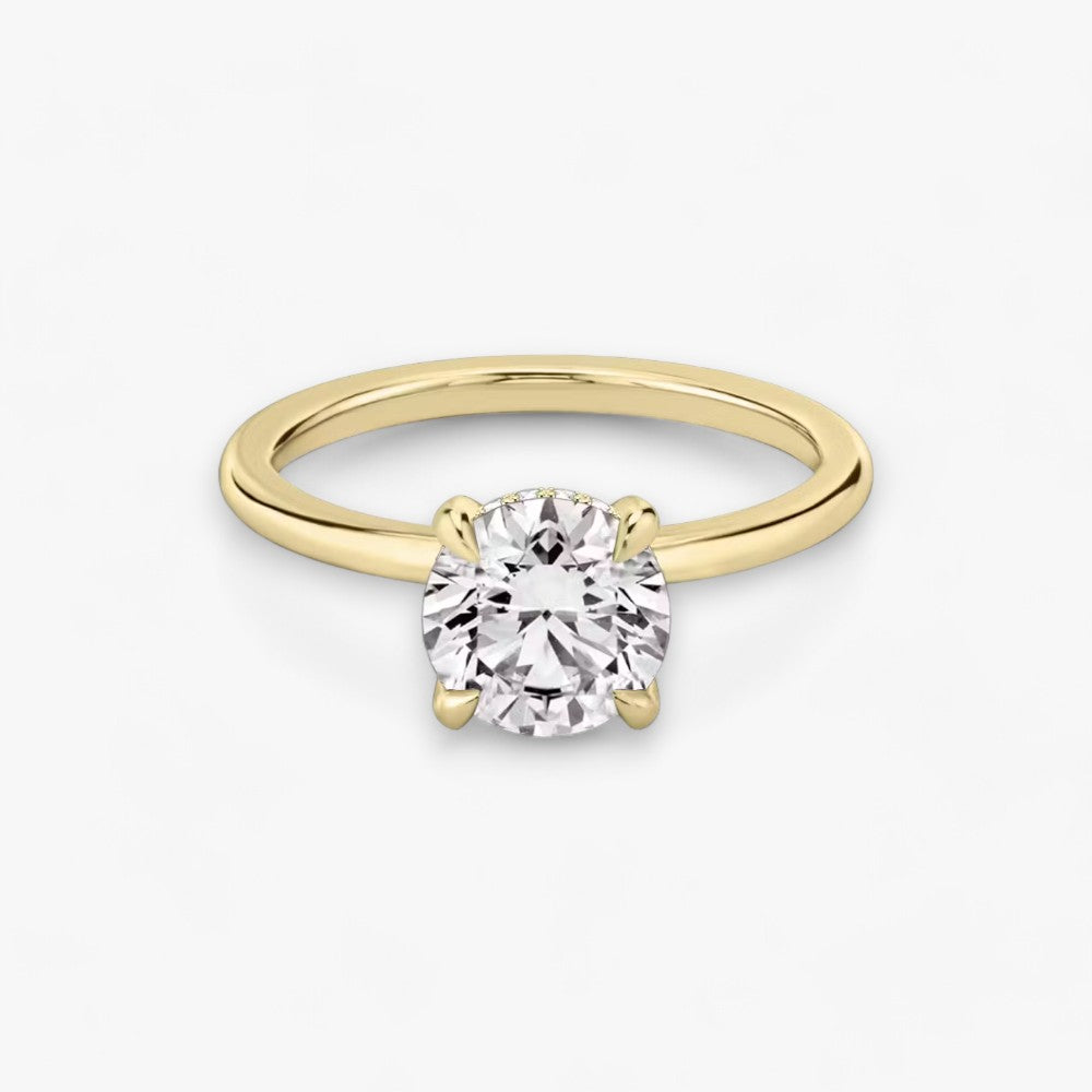 AMOUR (Round natural diamond yellow gold without pave)