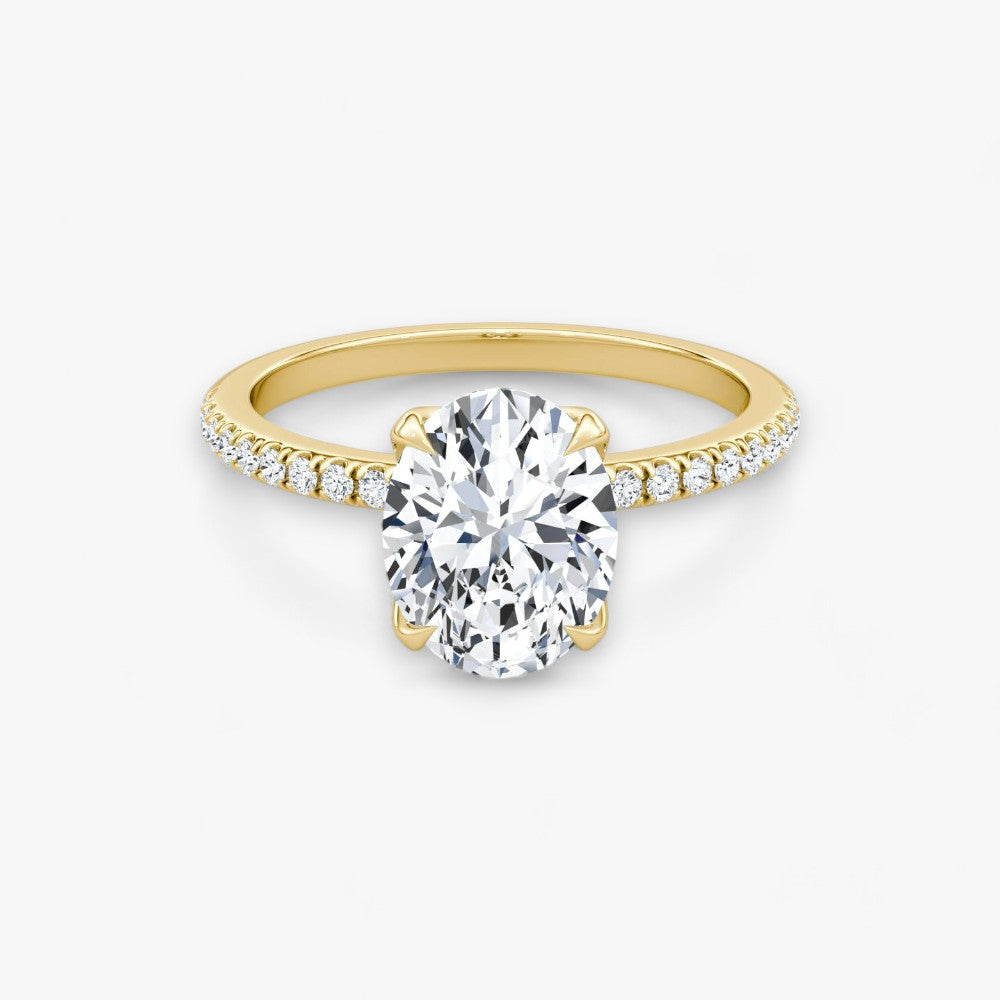 VENT (Oval natural diamond yellow gold with pave)