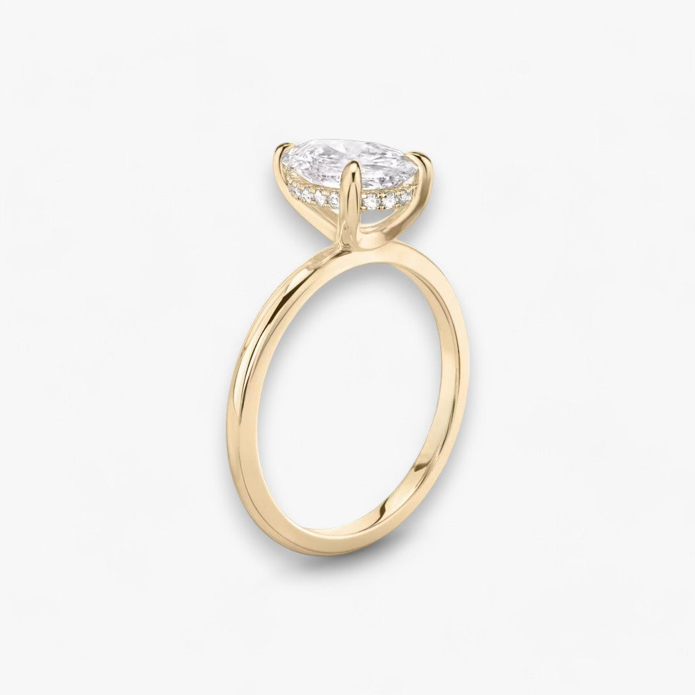 AMOUR (drop natural diamond rose gold without pave)