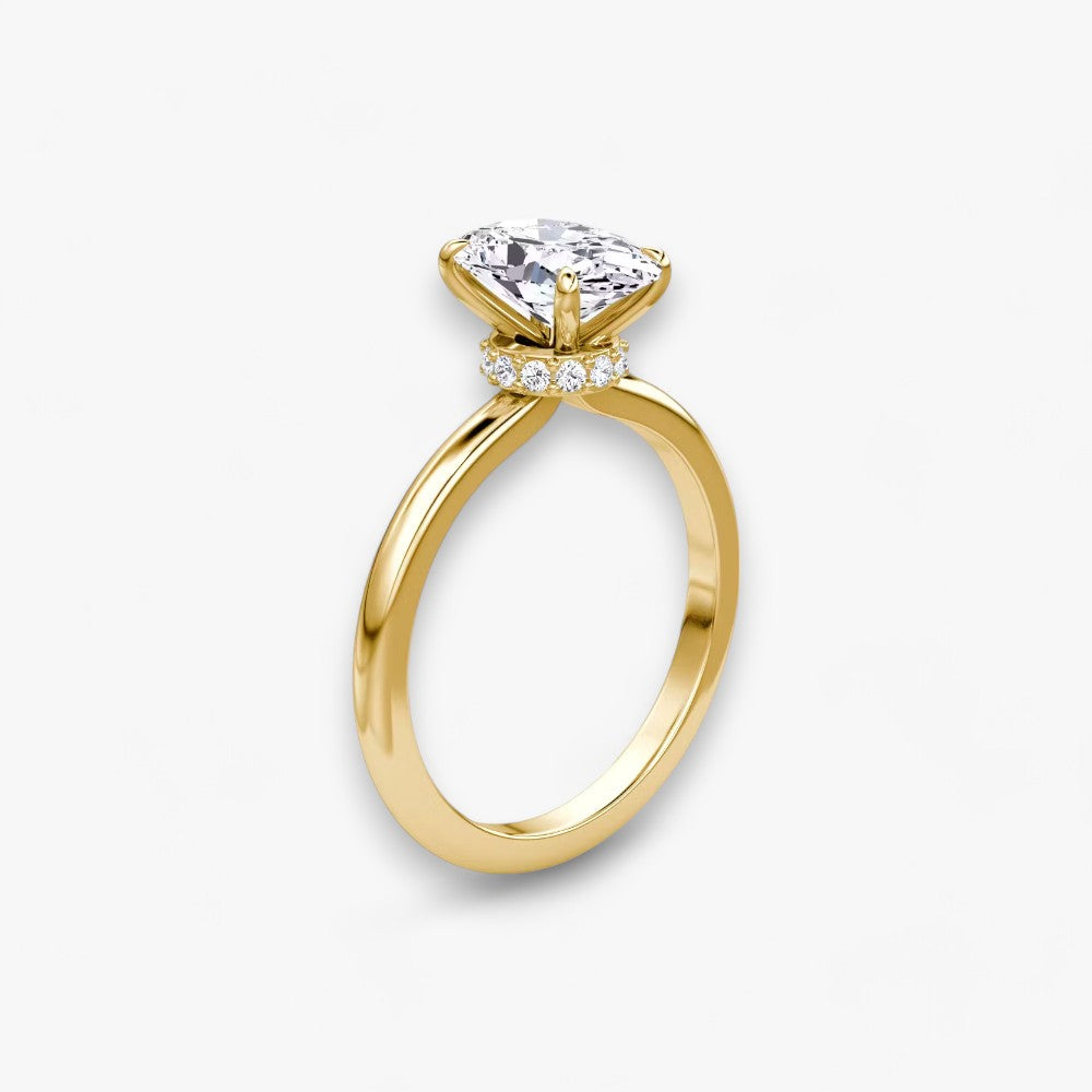 JOIE (Oval Gelbgold ohne Pave LABGROWN)