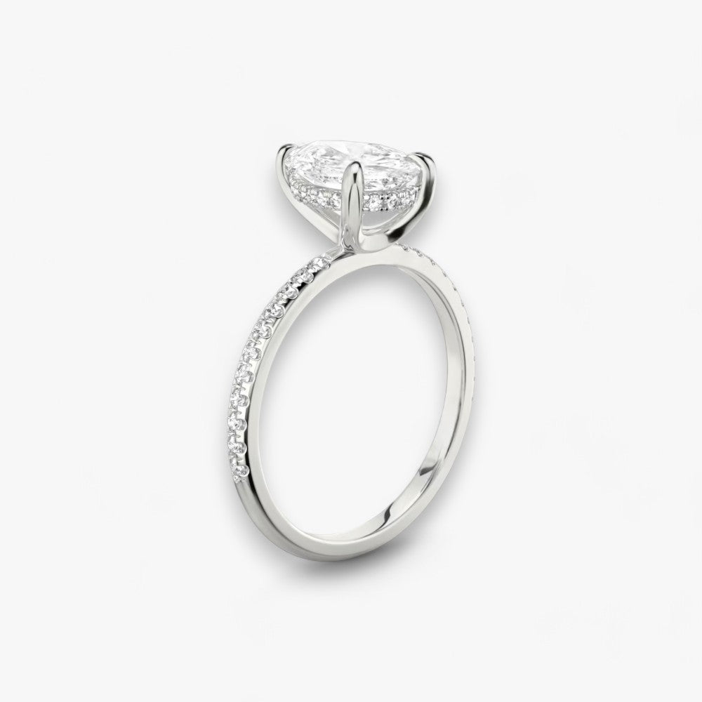 AMOUR (drop natural diamond platinum with pave)