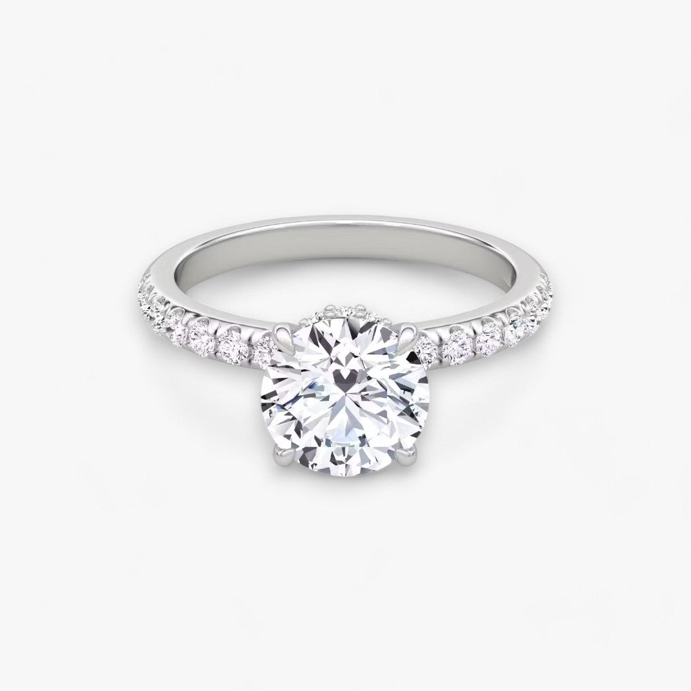 JOIE (Round Natural Diamond Platinum with Pave)