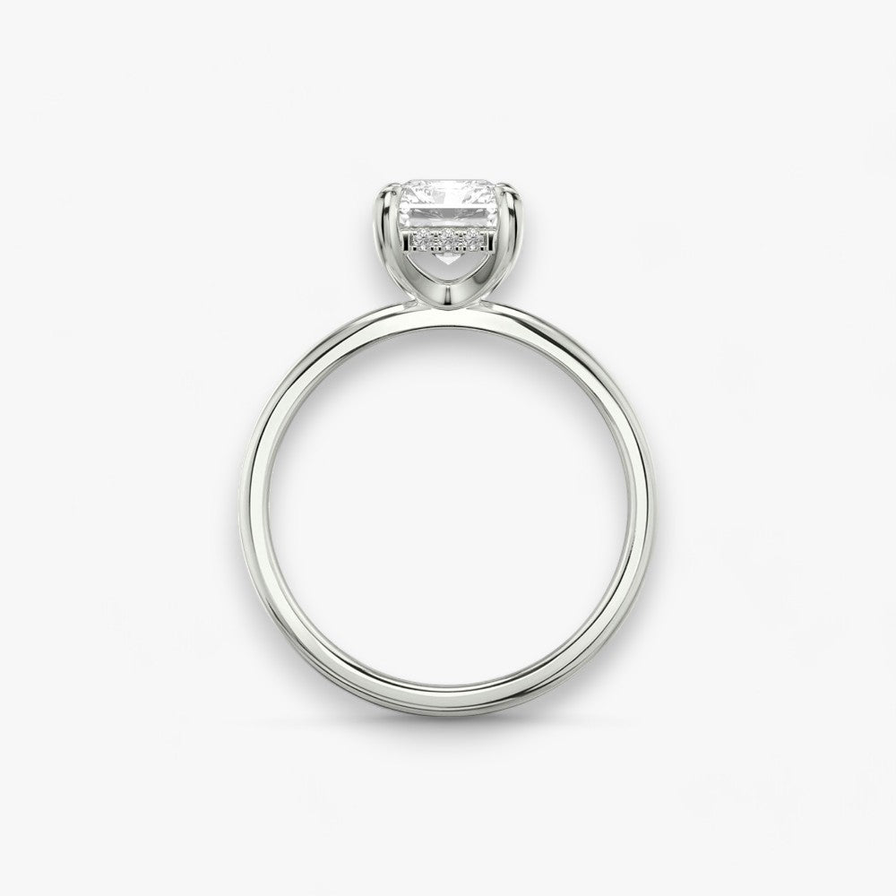 AMOUR (Radiant natural diamond white gold without pave)