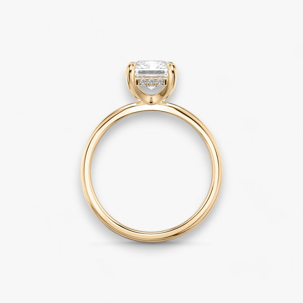 AMOUR (Radiant natürlicher Diamant Rosegold ohne Pave)