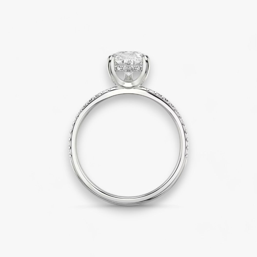 AMOUR (drop white gold with pave LABGROWN)