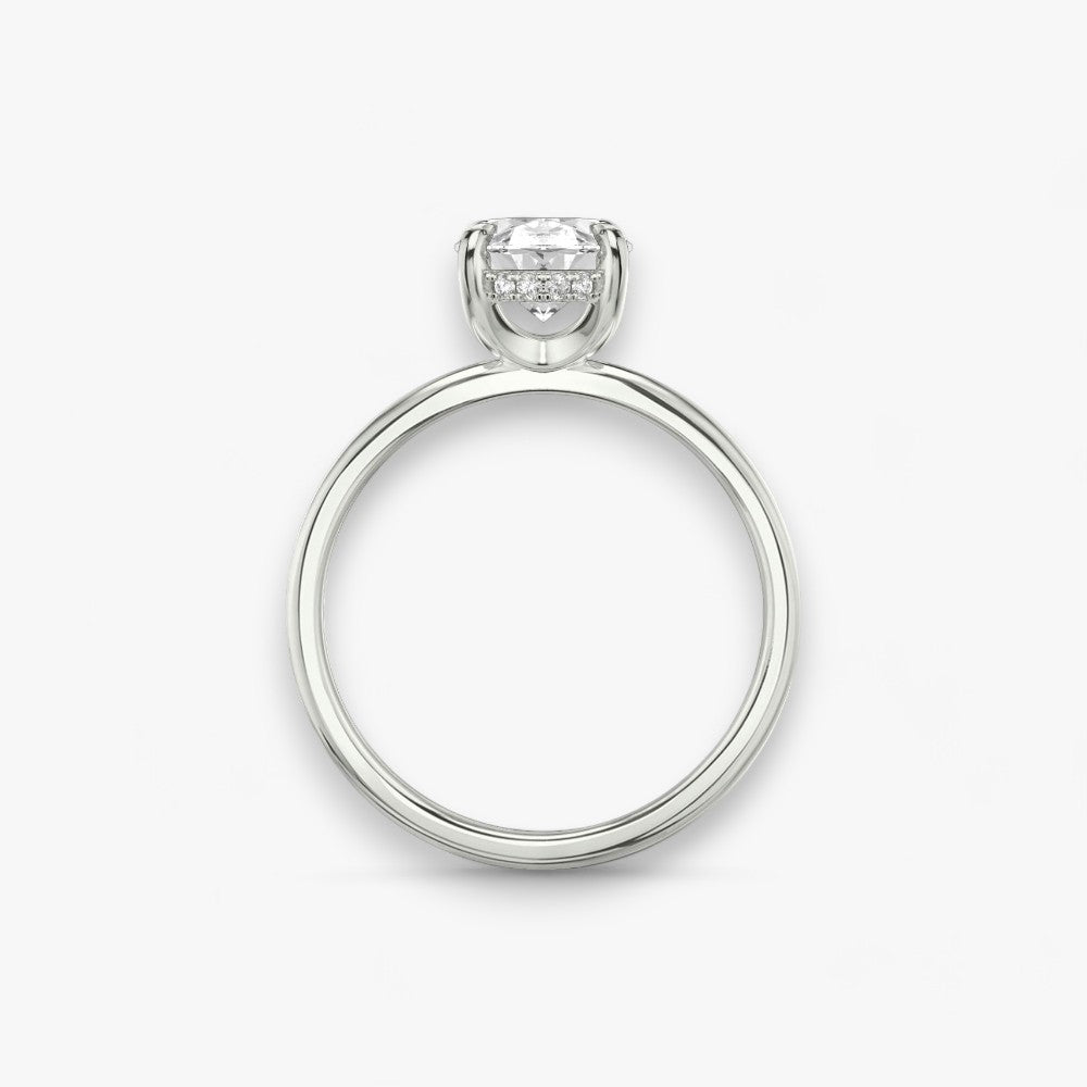 AMOUR (Oval natürlicher Diamant Platin ohne Pave)