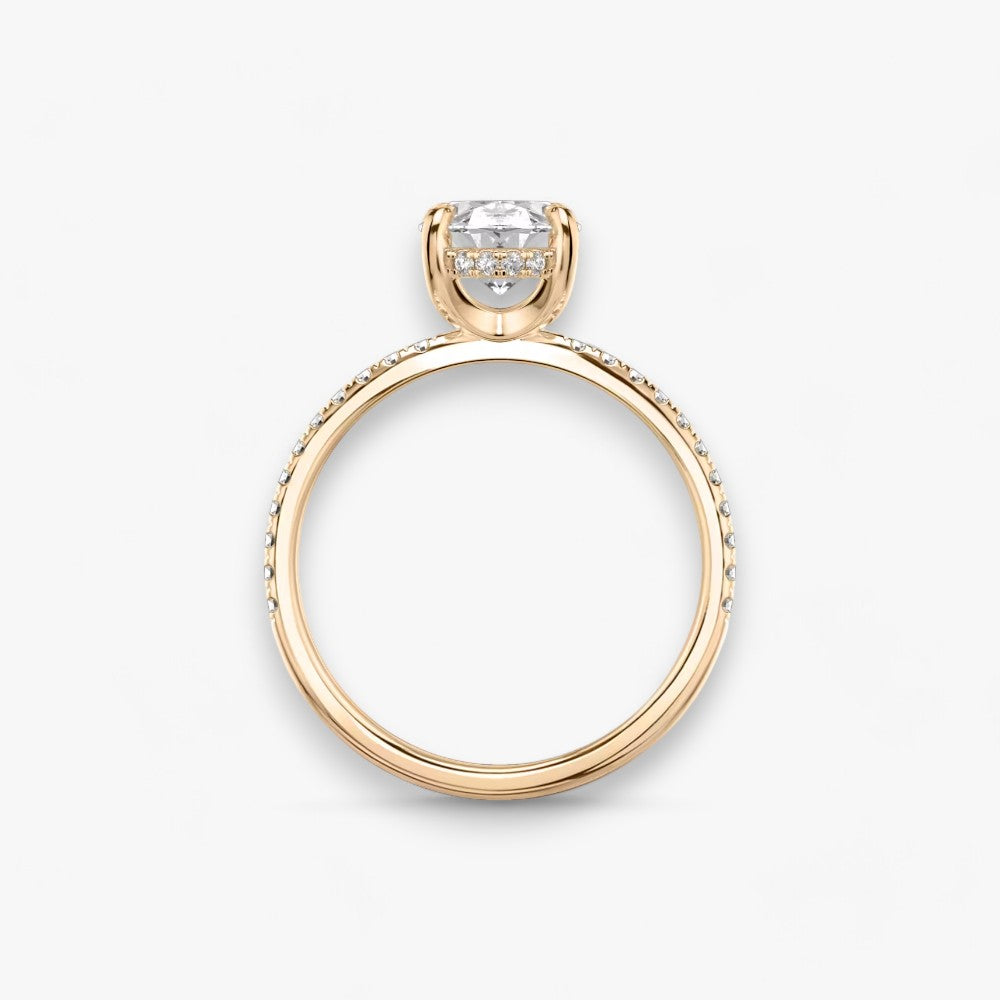 AMOUR (Oval Rosegold mit Pave LABGROWN)