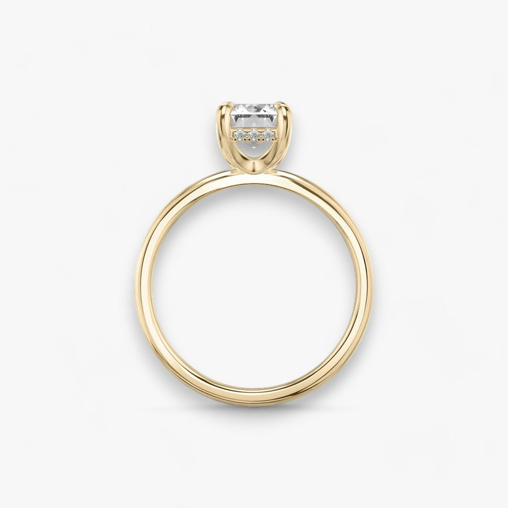 AMOUR (Emerald natürlicher Diamant Rosegold ohne Pave)