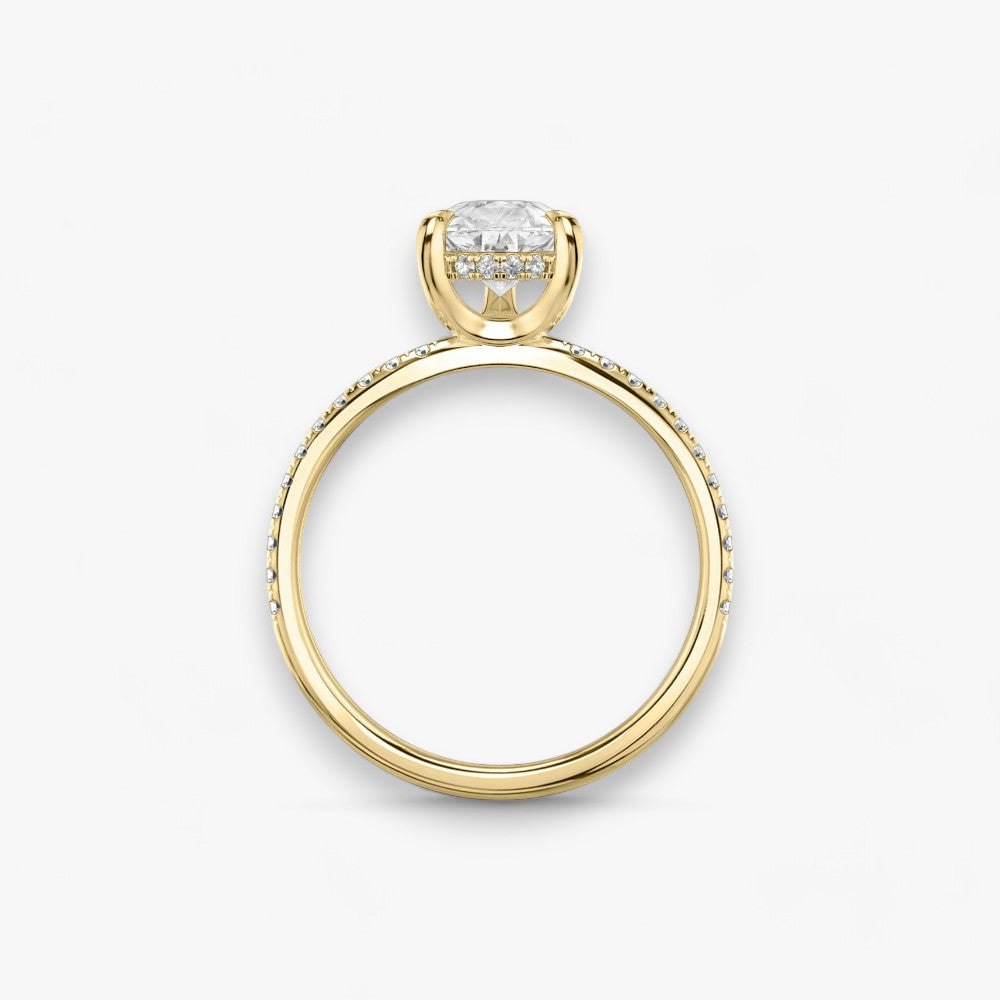 AMOUR (drop yellow gold with pave LABGROWN)