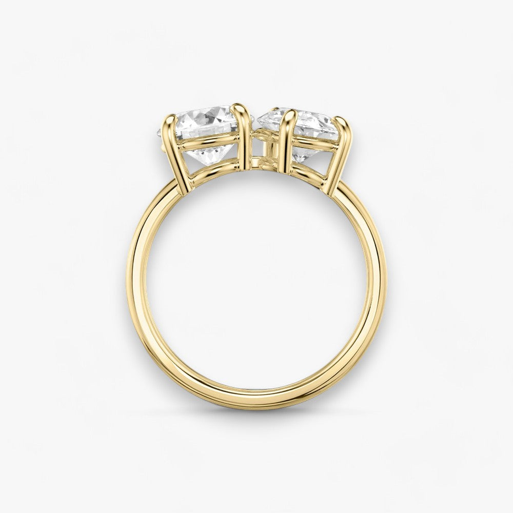 CHARM (Round+ Drop Yellow Gold without Pavé)