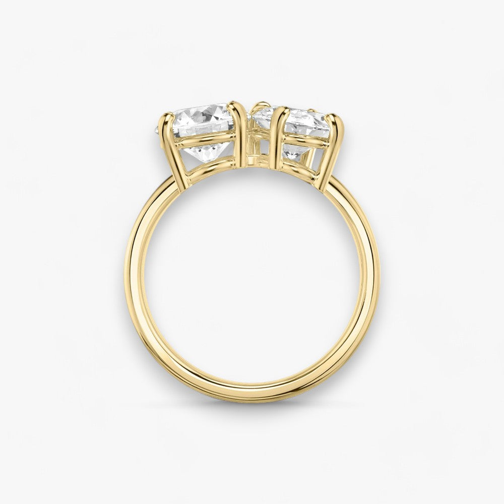 CHARM (Round + Oval natural diamond yellow gold without pavé)