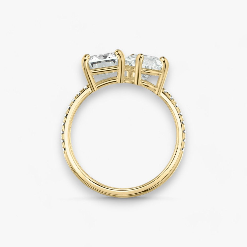 CHARM (Emerald + Drop Yellow Gold with Pavé)