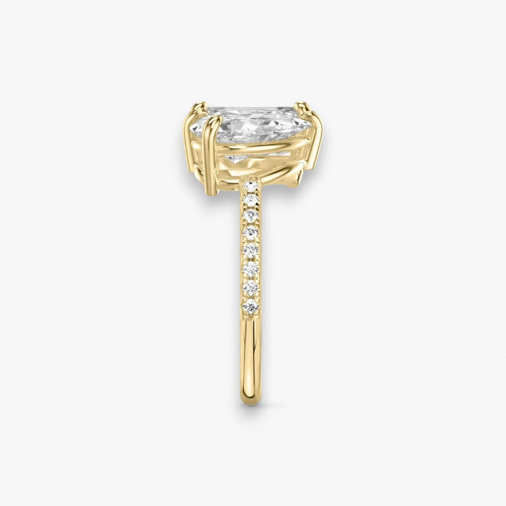 CHARM (Emerald + Drop Yellow Gold with Pavé)