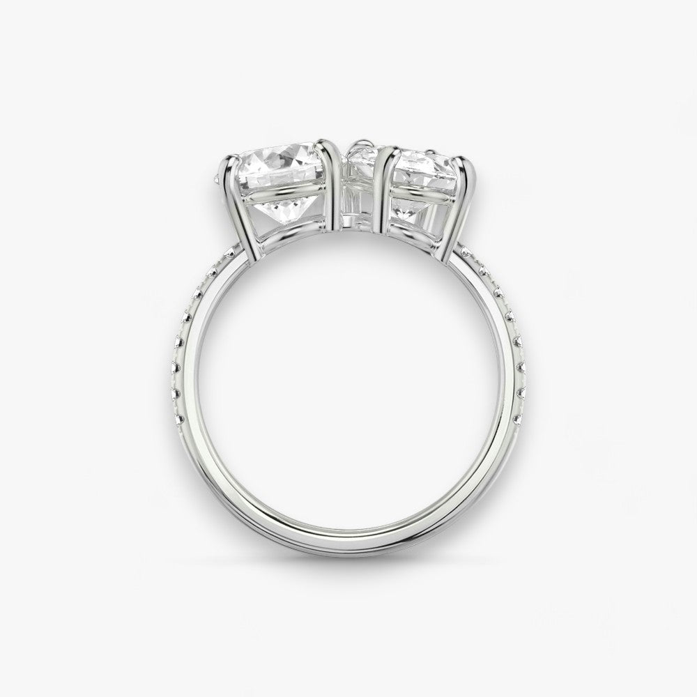 CHARM (Round + Oval natural diamond white gold with pavé)