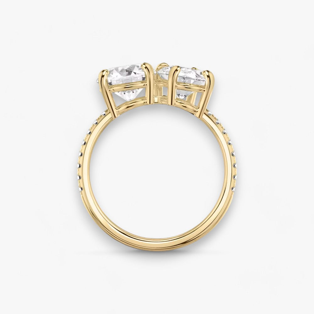 CHARM (Round + Oval Yellow Gold with Pavé)