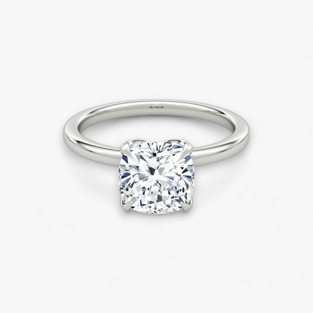 VENT (Cushion natural diamond white gold without pave)