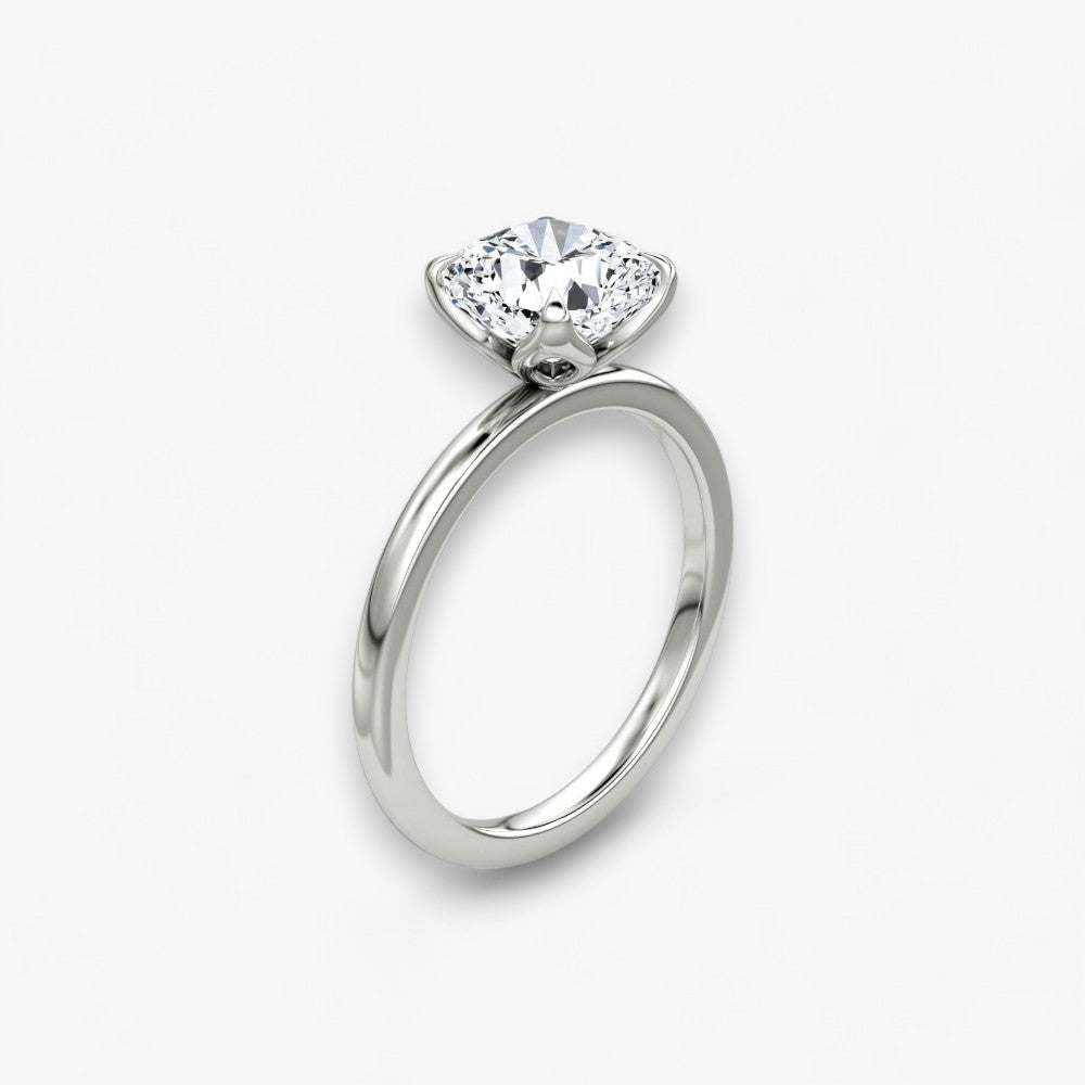 VENT (Cushion natural diamond white gold without pave)