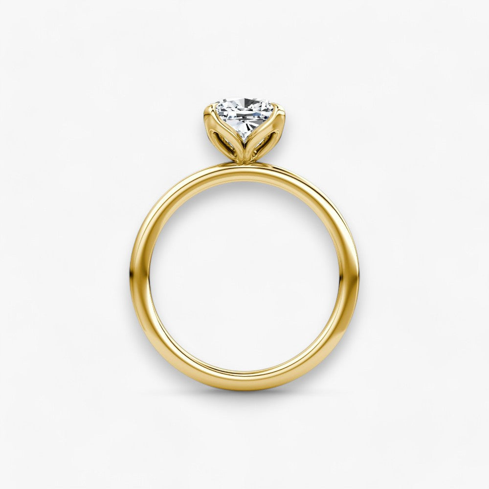 VENT (Cushion natural diamond yellow gold without pave)