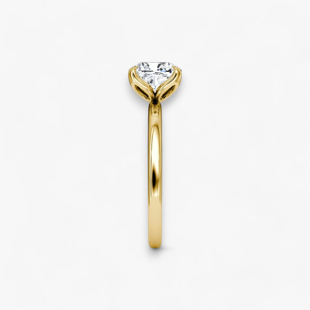 VENT (Cushion natural diamond yellow gold without pave)