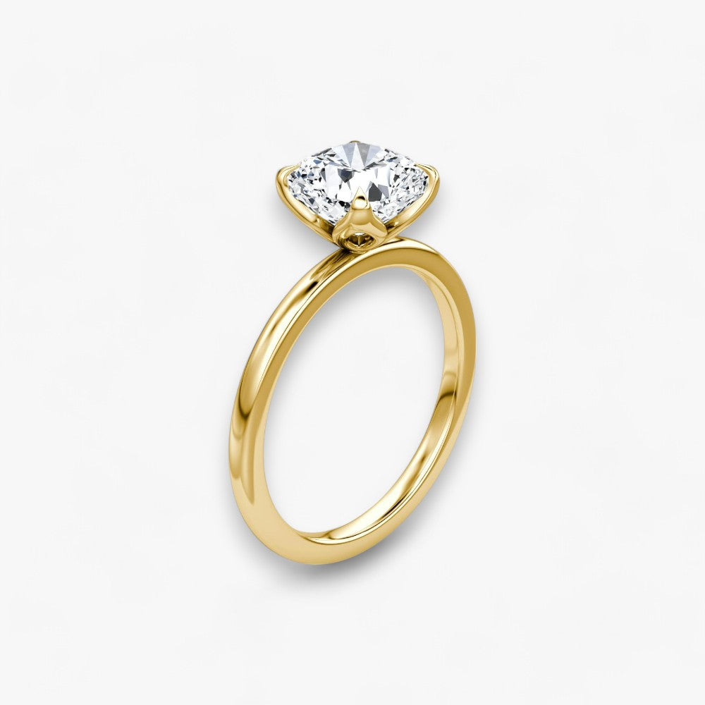 VENT (Cushion natural diamond yellow gold without pave)