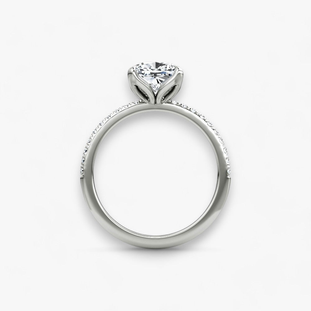 VENT (Cushion natural diamond white gold with pave)