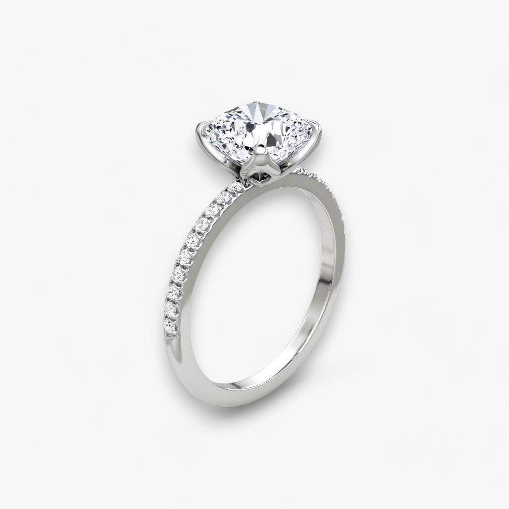 VENT (Cushion natural diamond platinum with pave)