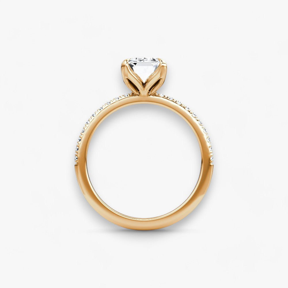 VENT (Emerald natural diamond rose gold with pave)