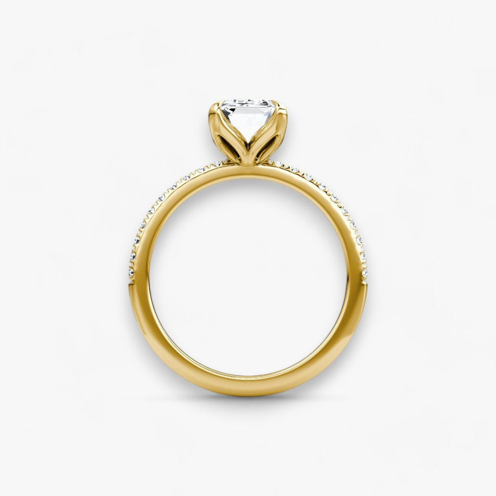 VENT (Emerald natural diamond yellow gold with pave)