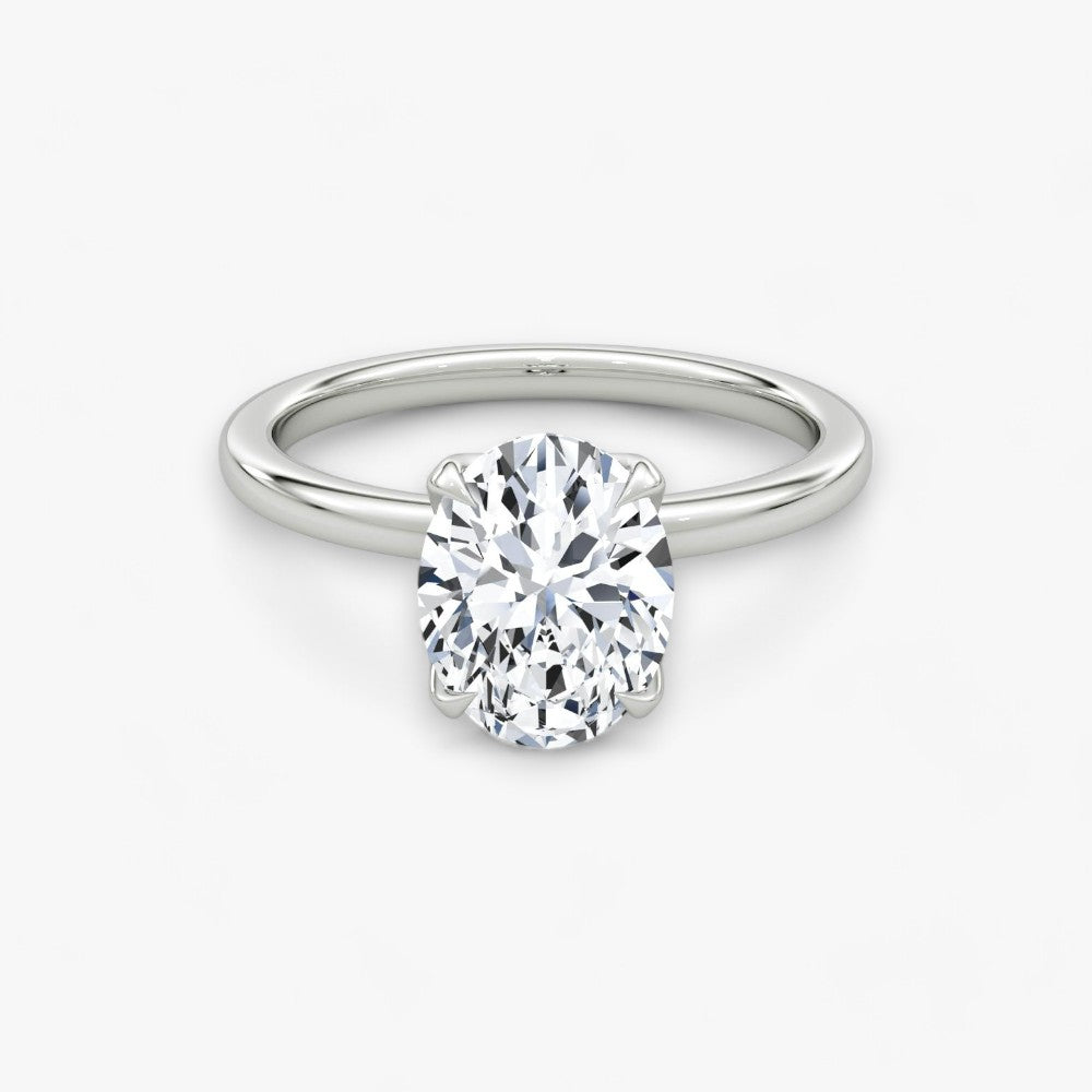 VENT (Oval natural diamond white gold without pave)