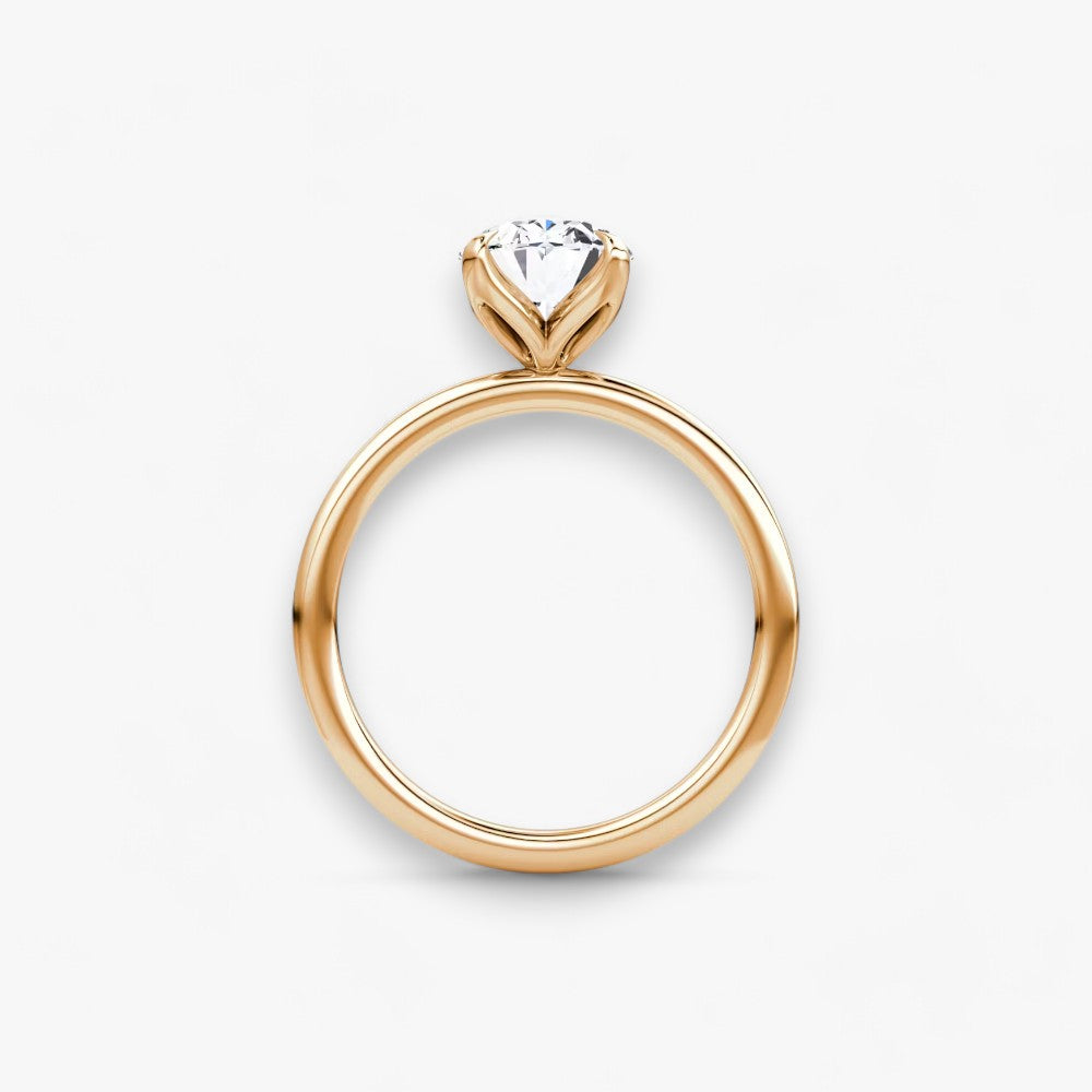 VENT (Oval natural diamond rose gold without pave)