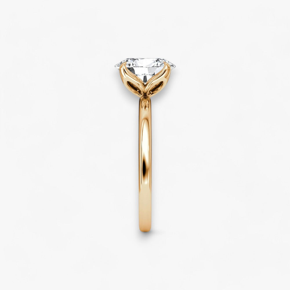 VENT (Oval natural diamond rose gold without pave)