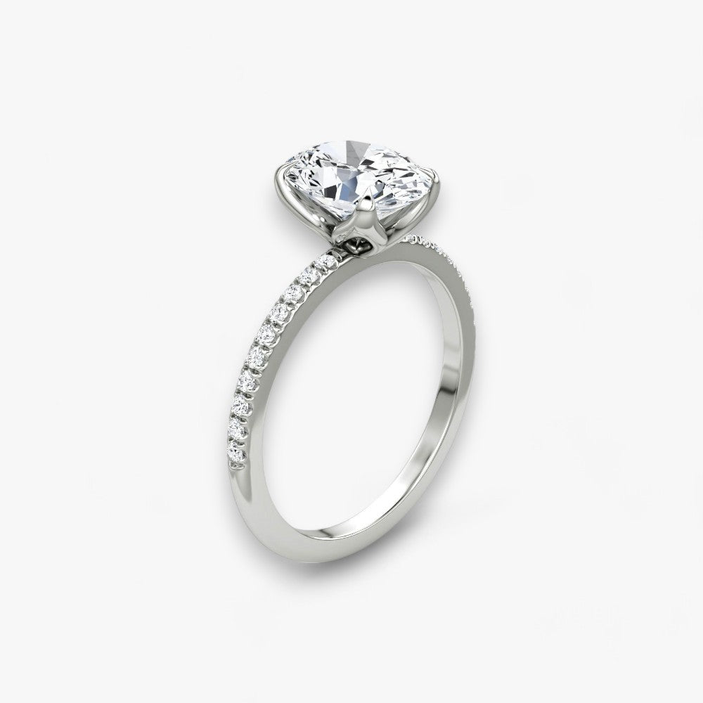 VENT (Oval Natural Diamond Platinum with Pave)