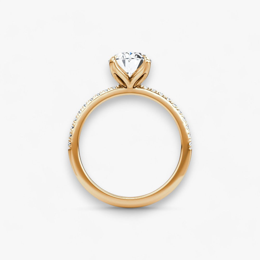 VENT (Oval natural diamond rose gold with pave)