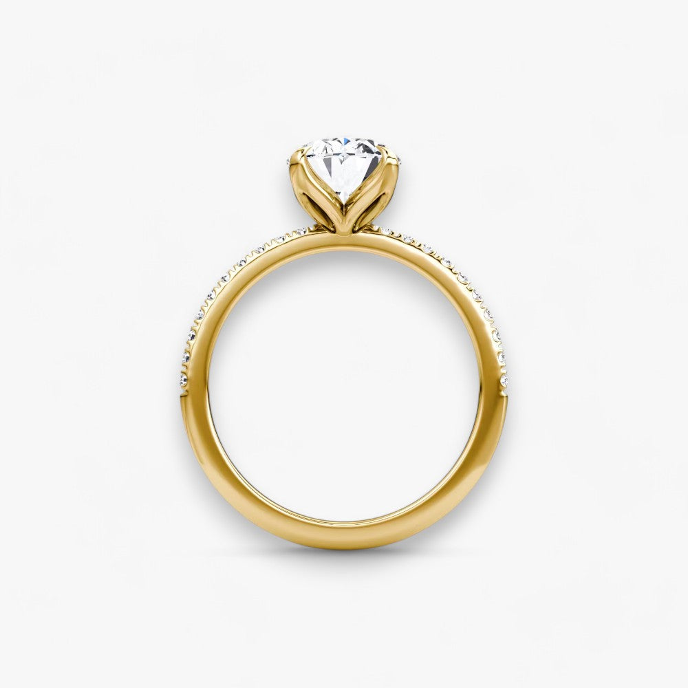 VENT (Oval natural diamond yellow gold with pave)