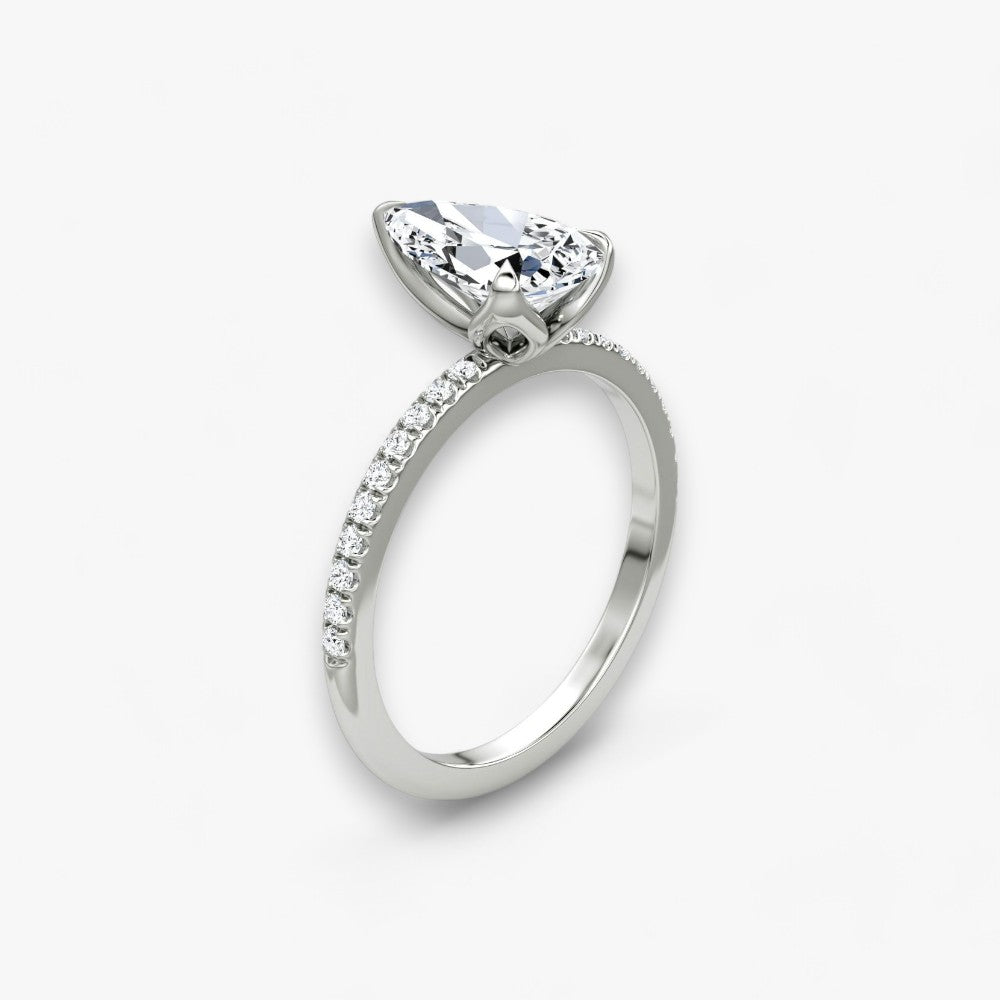 VENT (drop natural diamond white gold with pave)