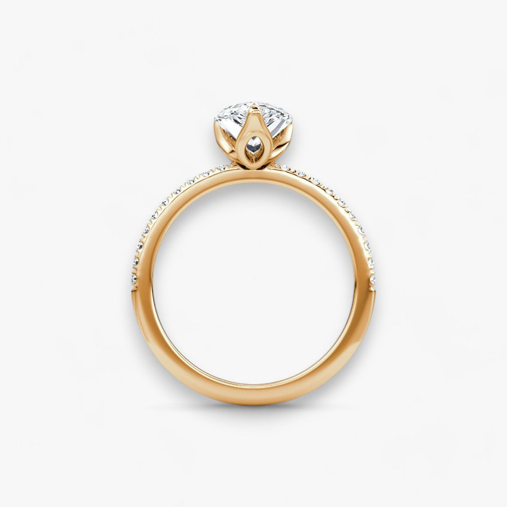 VENT (drop natural diamond rose gold with pave)