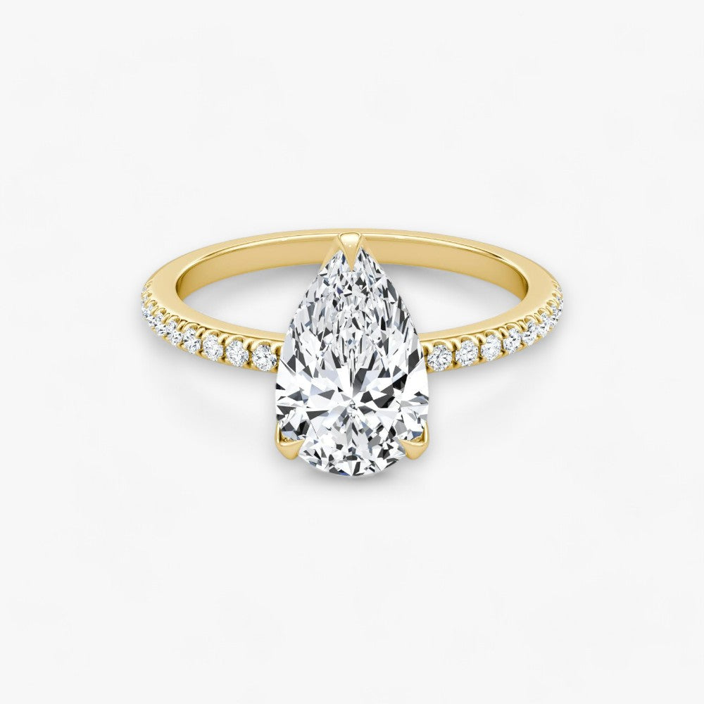 VENT (drop natural diamond yellow gold with pave)