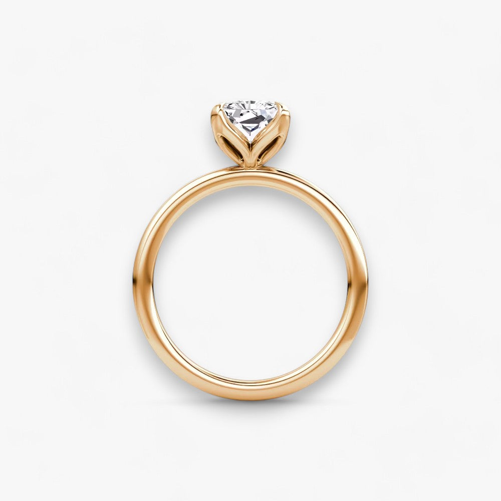 VENT (Radiant natural diamond rose gold without pave)