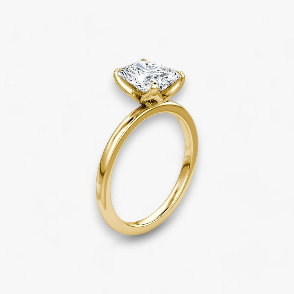 VENT (Radiant natural diamond yellow gold without pave)