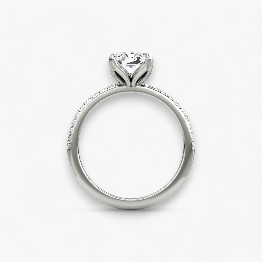 VENT (Radiant natural diamond white gold with pave)