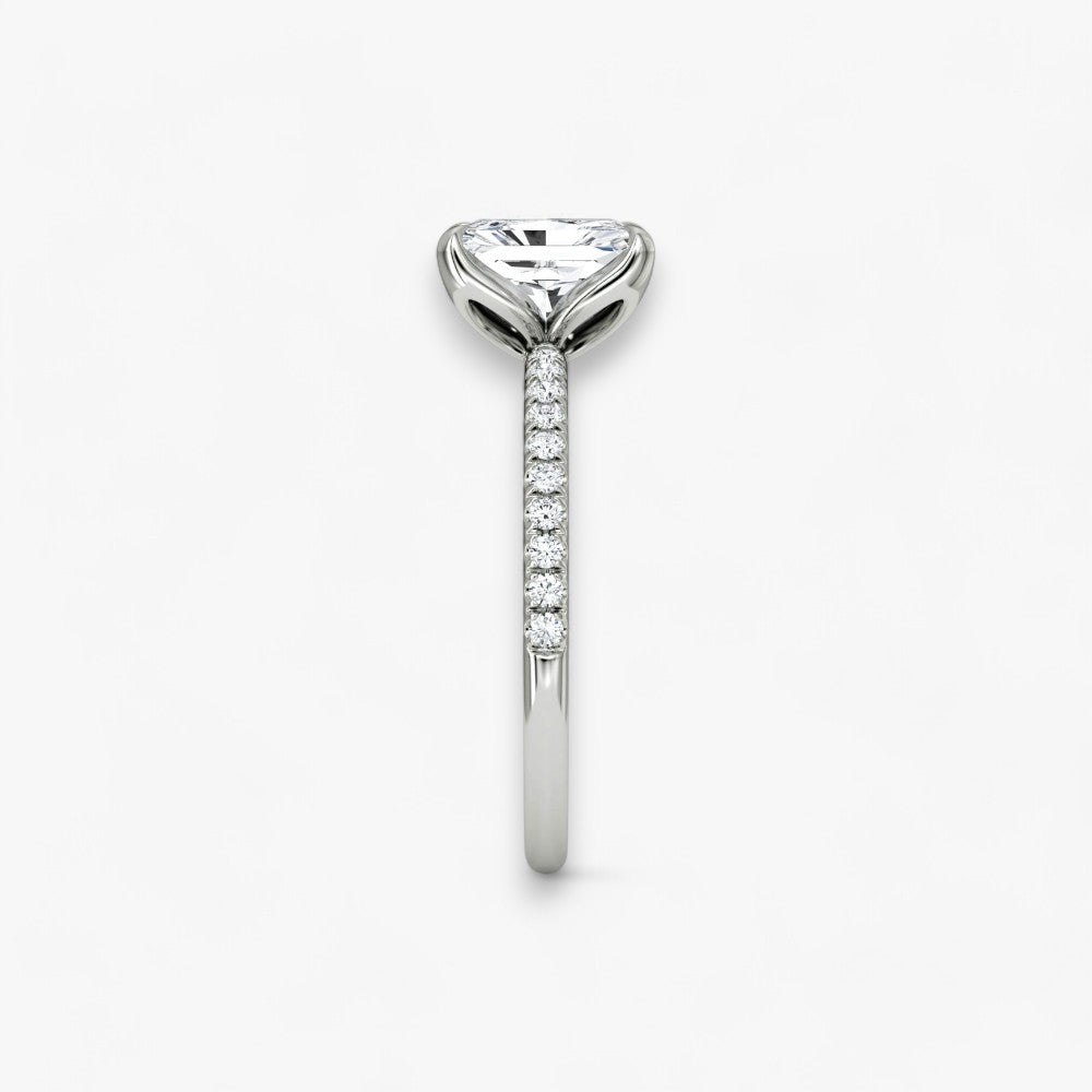 VENT (Radiant natural diamond white gold with pave)