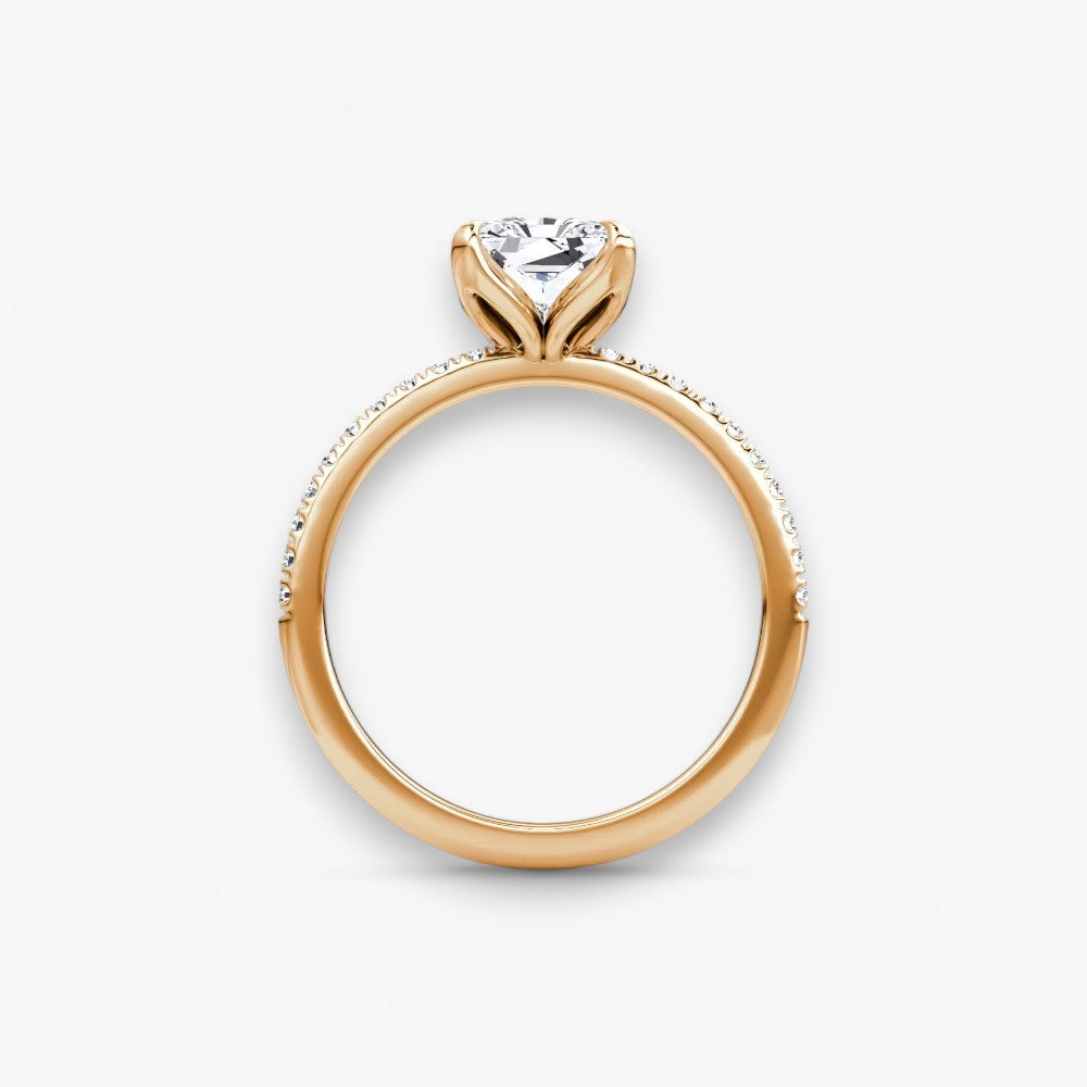 VENT (Radiant natural diamond rose gold with pave)