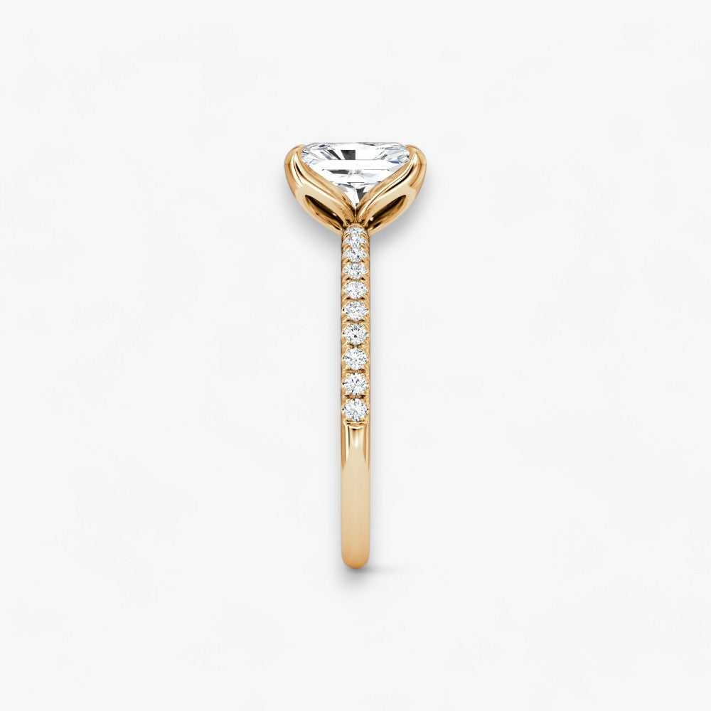 VENT (Radiant natural diamond rose gold with pave)