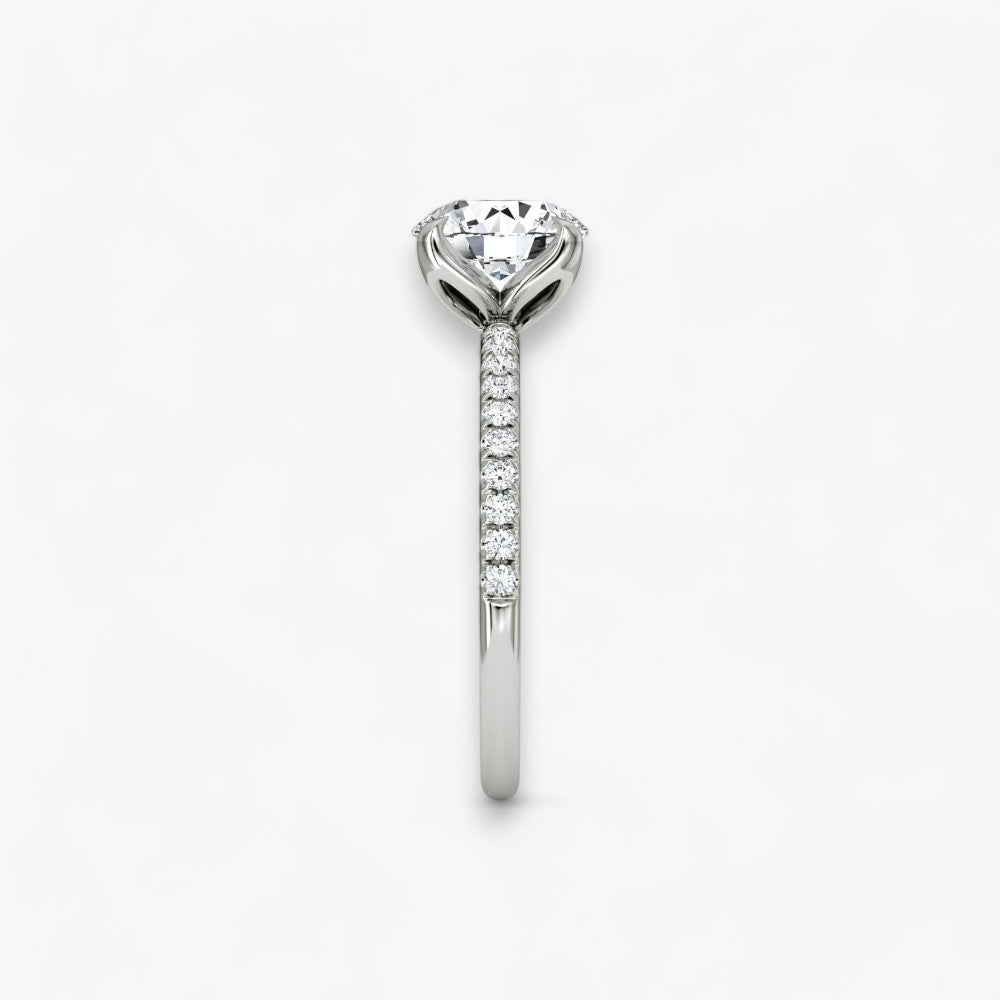 VENT (Round Natural Diamond White Gold with Pave)