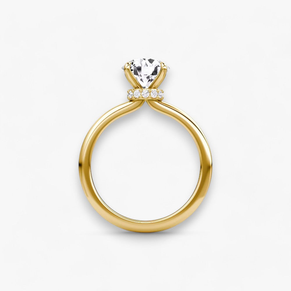 JOIE (Round Natural Diamond Yellow Gold without Pave)