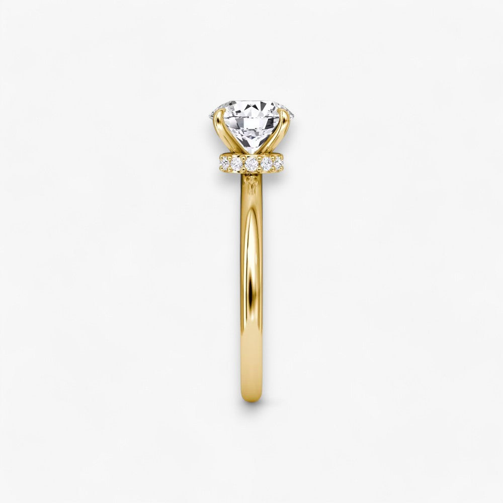 JOIE (Round Natural Diamond Yellow Gold without Pave)